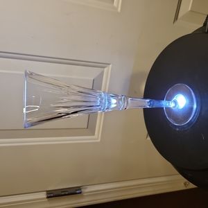 Bombay Crystal Champagne Flute Signed 10 3/4" RARE